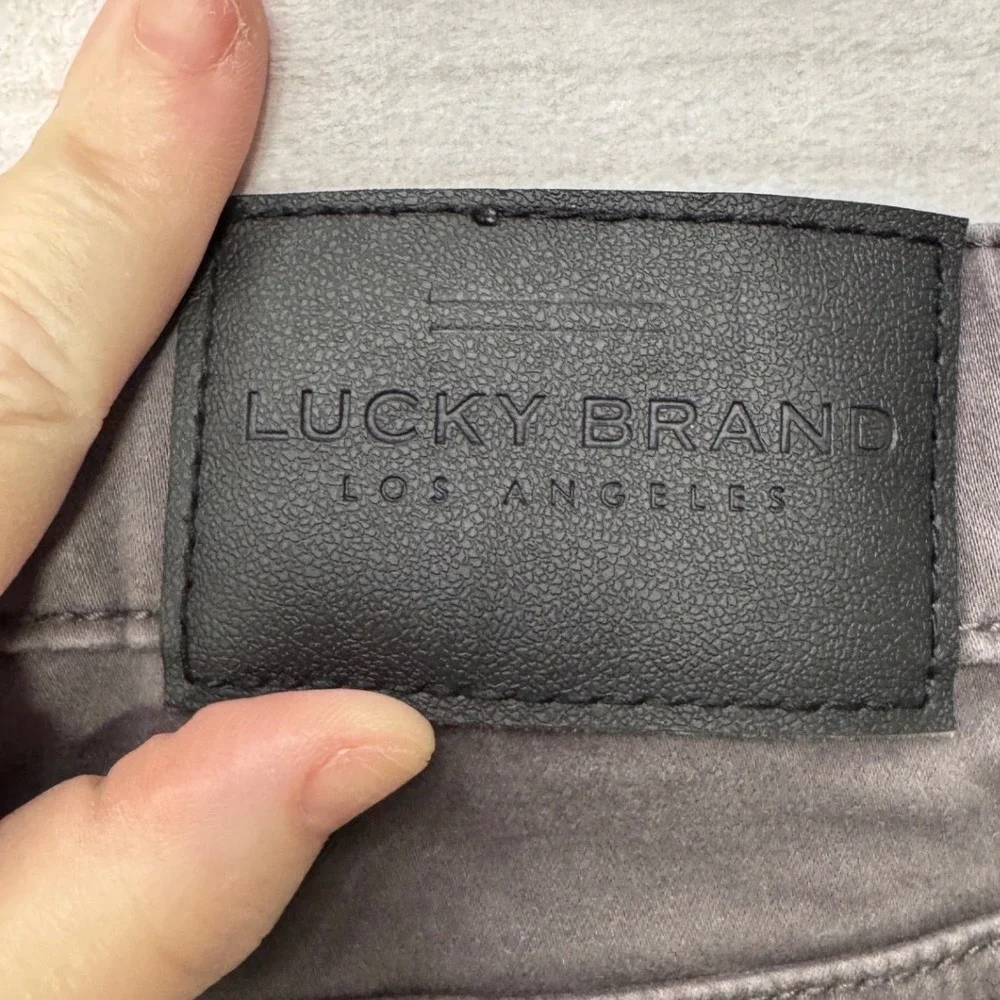 Lucky Brand 121 Slim Straight Mens Gray Pants 32x30 Charcoal Trousers